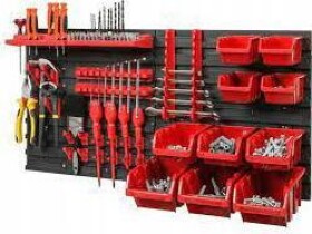 KISTENBERG Závěsný panel s 10 boxy a 22 držáky na nářadí ORDERLINE 800x165x400