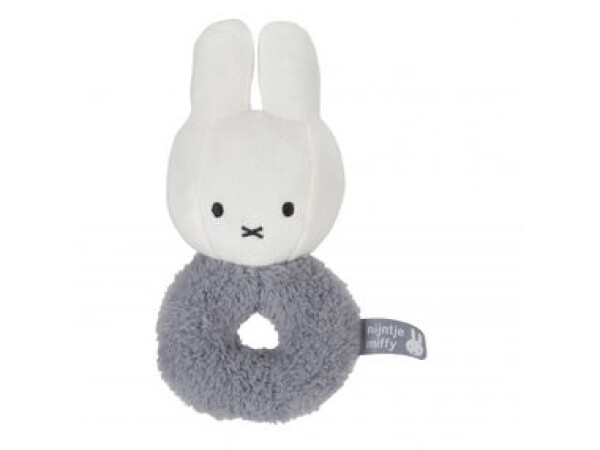 Little Dutch Hrkálka králiček Miffy Fluffy Blue / od narodenia (NIJN906LD)