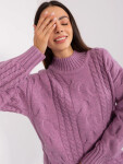 Dámske svetrové šaty AT SW 2367 1.35P Purple - FPrice one size fialová