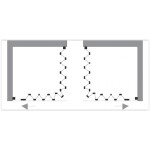 FORTE - Sprchová zástena FLEX - VENERE NEW - Rozmer A - 80, Rozmer B - 80, Rozmer C - 185, Typ otvárania - Zatváranie na stranu OLBBXF110001