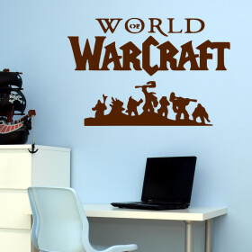 Veselá Stena Samolepka World of Warcraft Farba: hnědá, Veľkosť: 40 x 26 cm