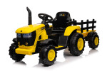 Mamido Mamido Detský elektrický traktor s vlečkou 12V 7Ah žltý