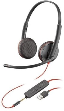Poly POLY Blackwire 3225 Stereo Wired Headset, USB-A, Black