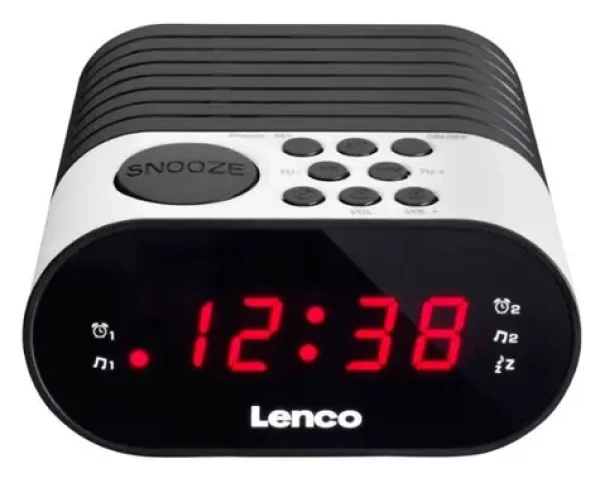 Lenco CR-07 biela / FM rádio / Hodiny / Alarm / LED displej (CR07 WHITE)