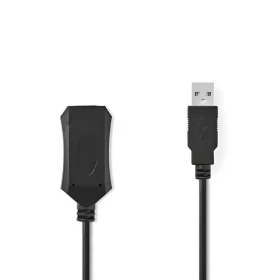Nedis Aktívny predlžovací kábel USB-A - USB-A 20 m / Predlžovací kábel / USB 2.0 / 480 Mbps / poniklované konektory (CCGL60EXTBK200)