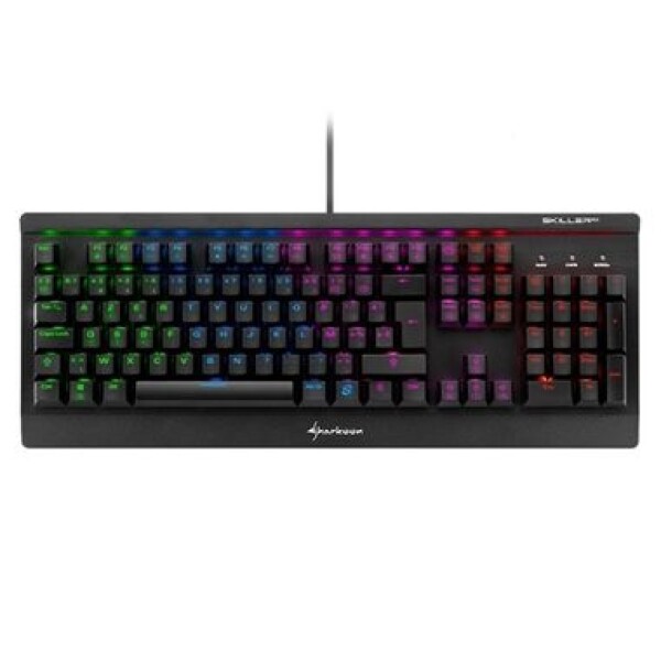 Sharkoon Skiller Mech SGK3 Red / Herná drôtová klávesnica / USB / Spínač: Kailh Red / RGB podsvietenie / DE layout (4044951019700)