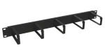 Solarix VP-08-1-00-B čierna / Vyväzovací panel / 19" / 1U / oceľový (80191091)