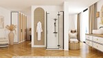 REA/S - Sprchová kabína Hugo Black 100x80 KPL-45224