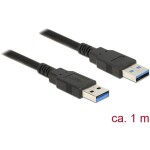 Delock Kábel USB 3.0 Typ-A samec gt; USB 3.0 Typ-A samec 1 m čierna (85060-D)