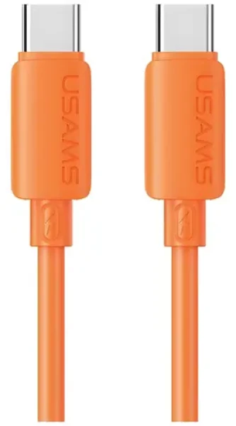 USAMS U98 oranžová / dátový kábel / USB-C - USB-C / 60 W / 3 A / 1 m (SJ787USB03)