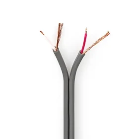 Nedis Audio Cable 2 x 0.16 mm2 tmavo šedá / Meď / 100.0 m / Okrúhly / PVC / Role (COTR15000GY100)