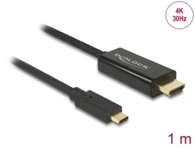 DeLock Kábel USB Type-C (M) - HDMI (M) / DP Alt Mód 1m čierna / 4K / 30Hz (85258)