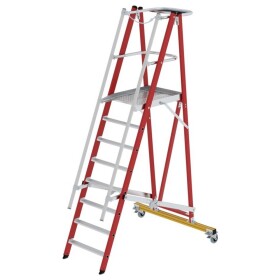 MUNK Günzburger Steigtechnik 036328 sklolaminát/hliník rebrík s platformou Max.prac. výška: 3.85 cm; 036328