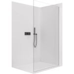 CERANO - Sprchová zástena Walk-in Crystal Ľ/P - 10 mm - bezvzperový systém - čierna matná, transparentné sklo - 120x200 CER-8050BD82671