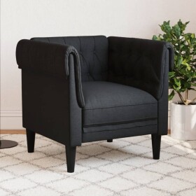 VidaXL Fotel Chesterfield, Čierny, obity tkaniną Lumarko!