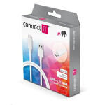 CONNECT IT Wirez USB C (Type C) - USB 2m biela / tok prúdu až 3A (CI-1179)