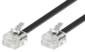 Goobay čierna / Telefónny kábel / RJ11 6/4 / 6 m (50318)