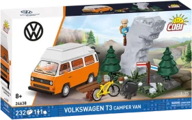 Cobi 24638 Volkswagen T3 Camper Van oranžovo-biela