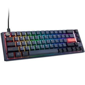 Ducky One 3 Cherry MX-Blue modrá / herná klávesnica / podsvietená / mechanická / drôtová USB-C / US (DKON2167ST-CUSPDCOVVVC2)