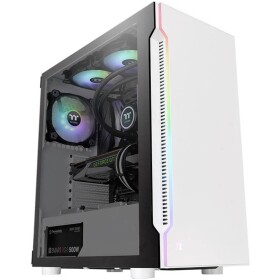 Thermaltake H200 TG Snow RGB midi tower PC skrinka biela integrované osvetlenie, 1 predinštalovaný ventilátor, bočné okno; CA-1M3-00M6WN-00