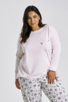 Taro Ella 3466 long/r 4XL-6XL Z25/26 dámske pyžamo Růžová 4XL