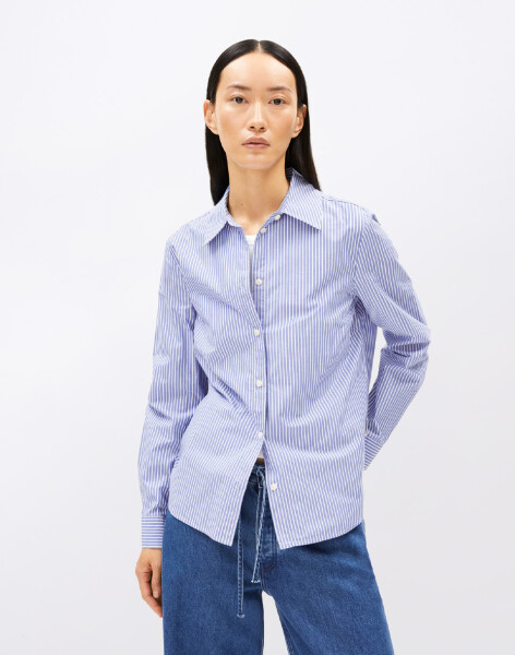 Armedangels Louilaa Striped 3083 white-lapis blue XS
