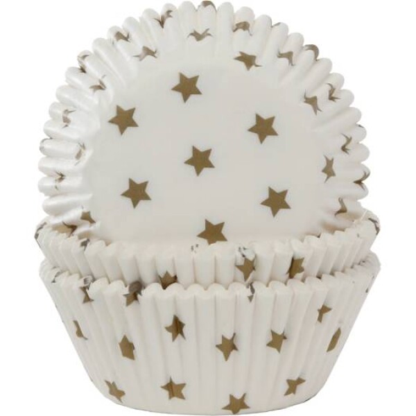 Košíčky na muffiny zlaté hviezdy 50x33 mm - House of Marie - House of Marie