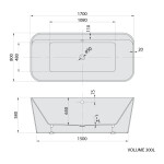 POLYSAN - ZARY voľne stojaca vaňa 170x80x58cm, biela 68658