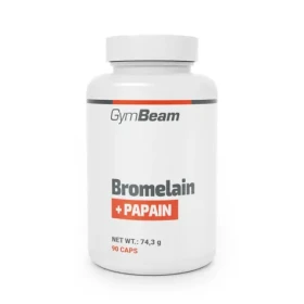 Bromelain Papain - GymBeam (bez príchuti, 20 x 2,8 g, 90 kaps.) (29847-1-90-kaps)