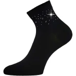 LONKA Ponožky dámské elegantní FLITANA 03 s kamínky ČERNÉ (3 páry) 39-42 126892