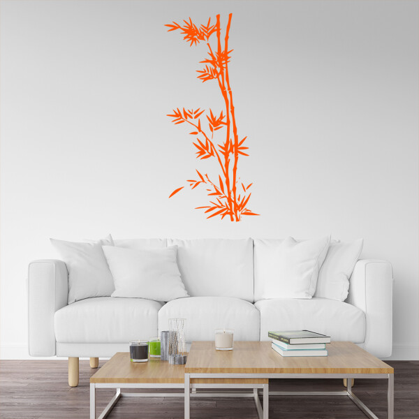 Veselá Stena Samolepka Bambus Farba: oranžová, Veľkosť: 20 x 44 cm