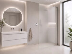 CERANO - Sprchová zástena Walk-in Onyx L-pravá vzpera - 8 mm - chróm, mliečne sklo - 110x200 CER-8050BD1045