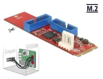 DeLock Adaptér M.2 Key B+M - 2x USB 3.0 pin header / Adaptér / Podpora 2280/2260 (62843)