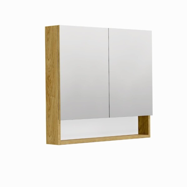 Zrkadlová skrinka SAT Cubeway 80x14x72 cm lamino dub hickory GALCU80DH GALCU80DH