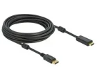 DeLock Kábel DisplayPort (M) - HDMI (M) 7 m čierna / Video kábel / trojnásobné tienenie / zamykací konektor (85959)