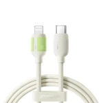 Joyroom S-A53 Nabíjací kábel s fluorescenčným hrotom USB-C (M) - Lightning (M) 30W 2m béžová (6956116730703)
