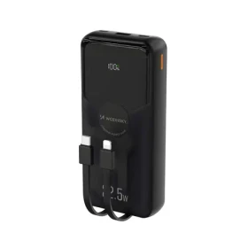 Wozinsky WFC-15B 20000mAh čierna / Powerbanka / vstavané káble Lightning a USB-C / 22,5W / PD20W