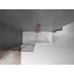 MEXEN/S - Velar L dvojkrídlová posuvná vaňová zástena 85 x 150, grafit, ružové zlato 896-085-003-41-60