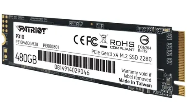 Patriot P310 480GB / M.2 2280 / SSD / IOPS: 280K 250K / M.2 PCIe 3.0 (P310P480GM28)