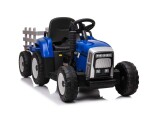 Mamido Mamido Elektrický traktor s vlečkou T2 modrý 12V7Ah EVA kolesá