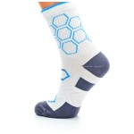 Little Shoes Ponožky šport hexagon kids bf white turquoise, 2 páry Veľkosť ponožiek: 35-38 EU EUR