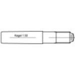 TOOLCRAFT TO-9978159 kužeľový kolík (Ø x d) 20 mm x 12 cm ocel 10 ks; TO-9978159