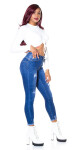 Sexy used look Push-up Highwaist Jeans denimblue 38