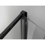 MEXEN/S - Exo sprchovací kút skladacie dvere 90 x 75, transparent, čierna 816-090-075-70-00