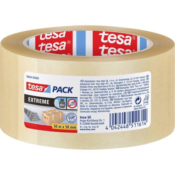 Tesa EXTREME 58644-00000-00 baliace lepiaca páska TESAPACK® priehľadná (d x š) 50 m x 50 mm 1 ks; 58644-00000-00