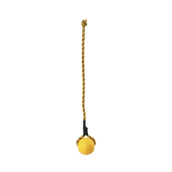 Huhubamboo Lopta na šnúre S žltý / Hračka pre psov / EVA (355861)