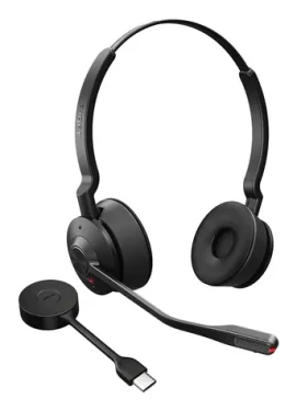 JABRA Engage 55 SE čierna / Stereo bezdrôtová náhlavná súprava / mikrofón / DECT / USB-C / UC (9659-430-111)
