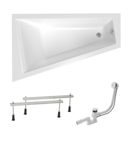 Asymetrická vaňa Laguna Idea Plus 160x100 cm akrylát ľavá SIKOID1600LAN SIKOID1600LAN