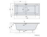 POLYSAN - MARLENE obdĺžniková vaňa 170x80x48cm, biela 72403