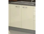 Kuchynská drezová skrinka Karmen 80ZL, 80 cm, šedá/krémová%